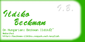 ildiko beckman business card